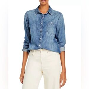 DL1961‎ Mercer & Spring Denim Button Down Shirt in Substance NWOT Size XS